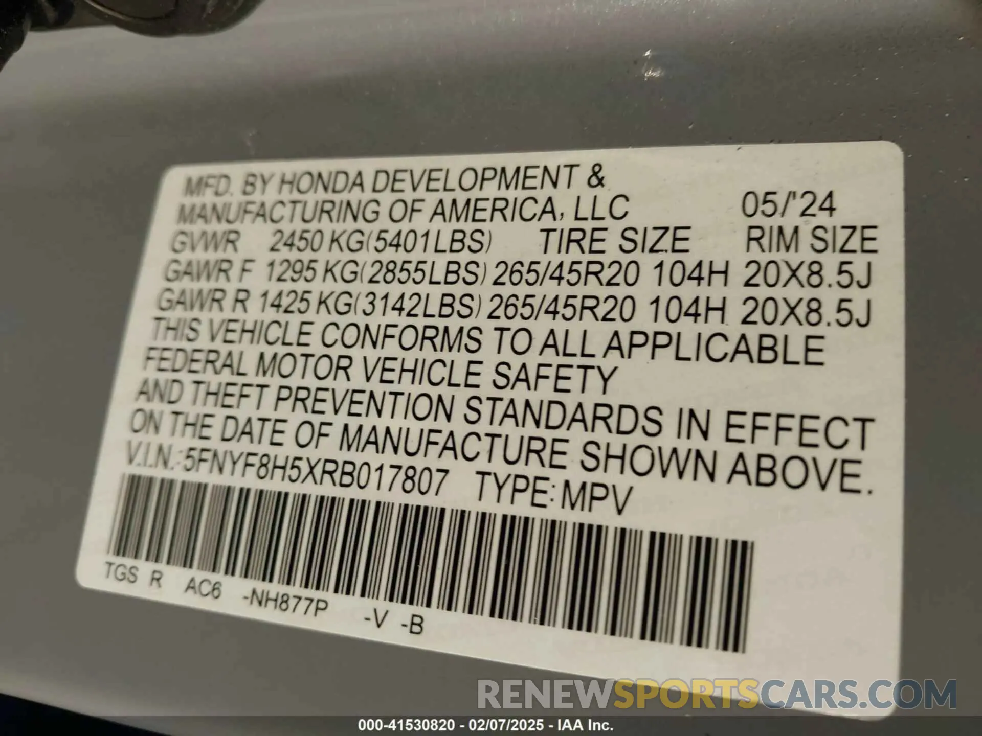 9 Photograph of a damaged car 5FNYF8H5XRB017807 HONDA PASSPORT 2024