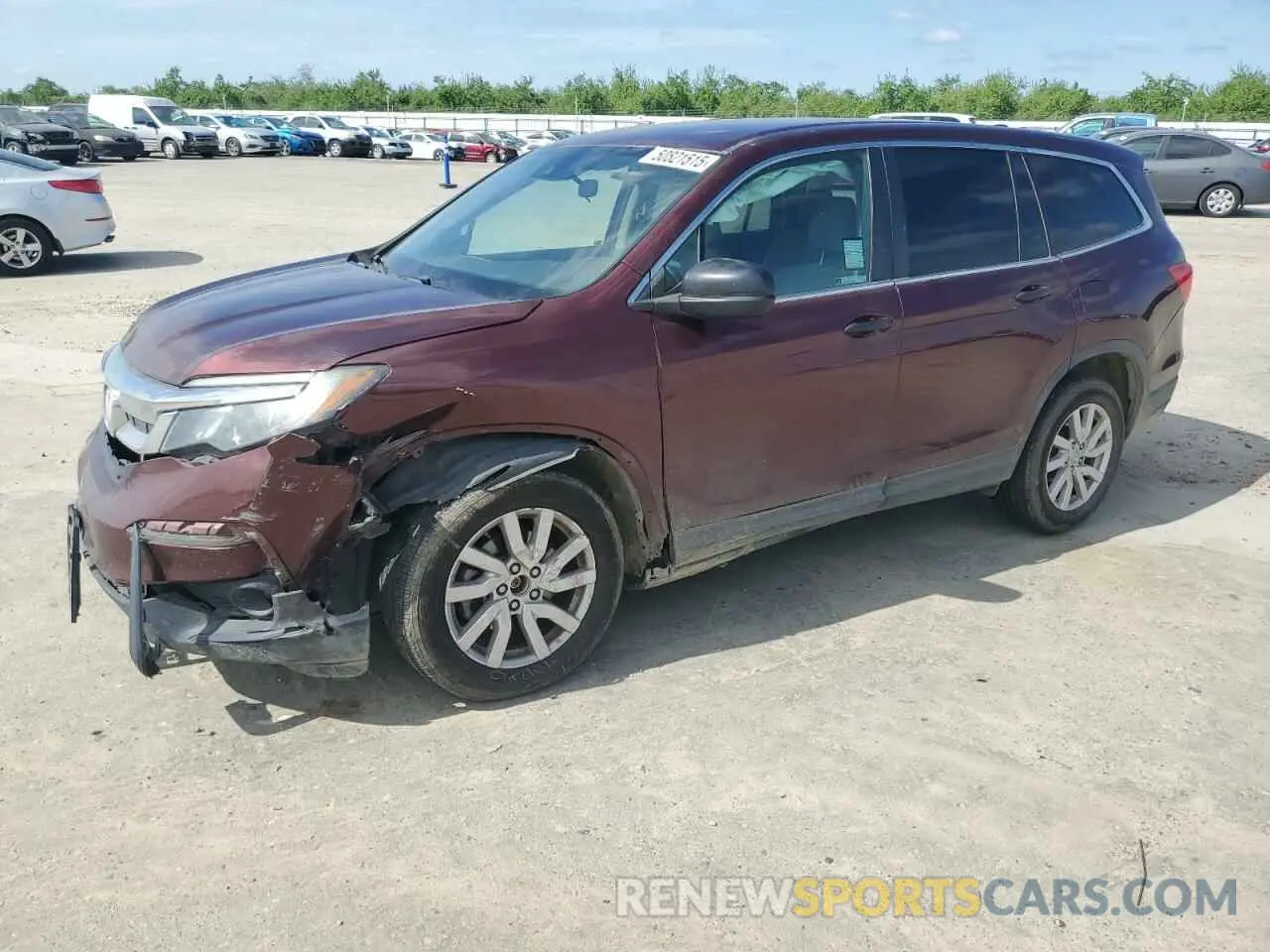 1 Photograph of a damaged car 5FNYF5H16KB031060 HONDA PILOT 2019