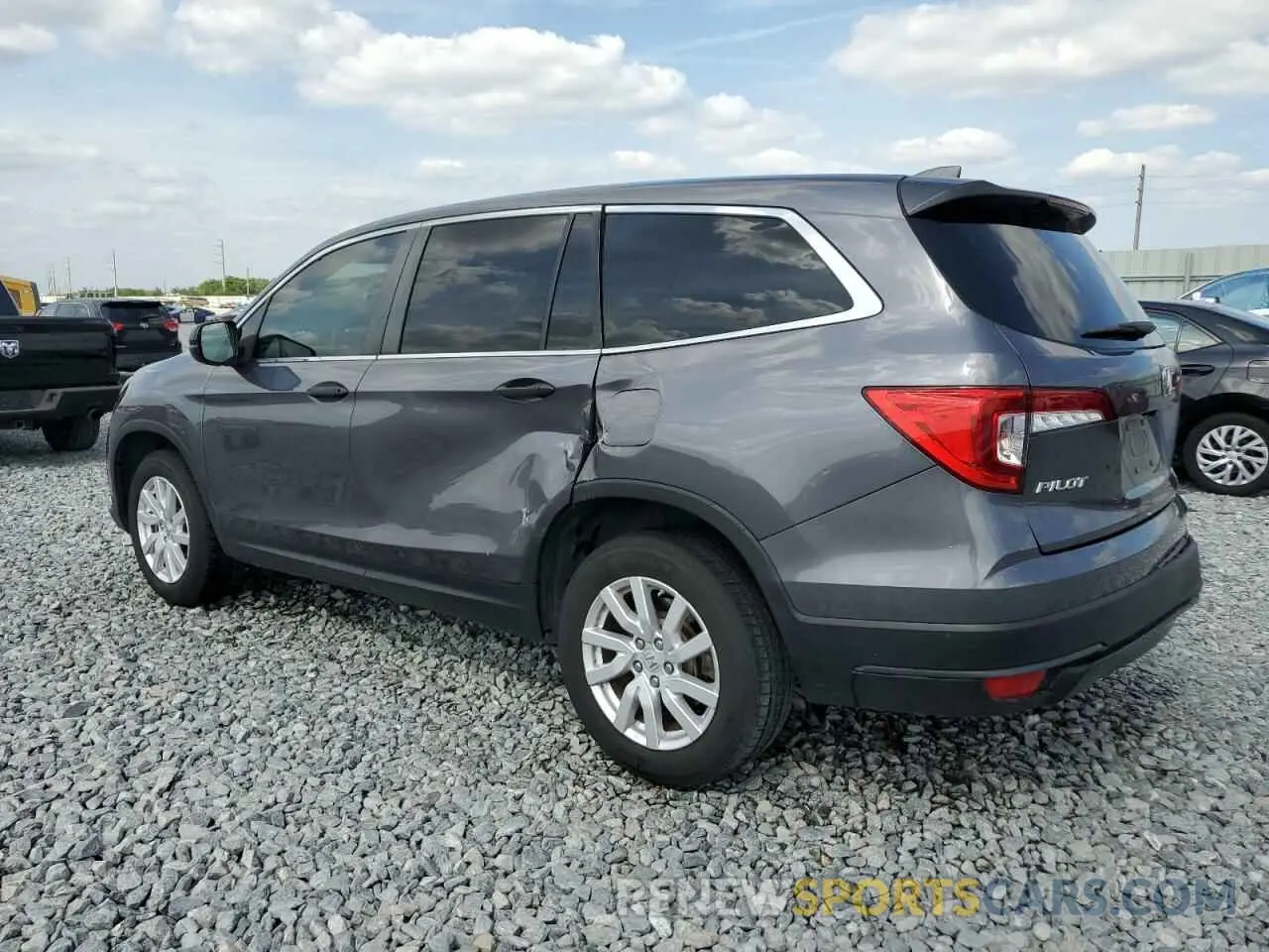 2 Photograph of a damaged car 5FNYF5H19KB016889 HONDA PILOT 2019
