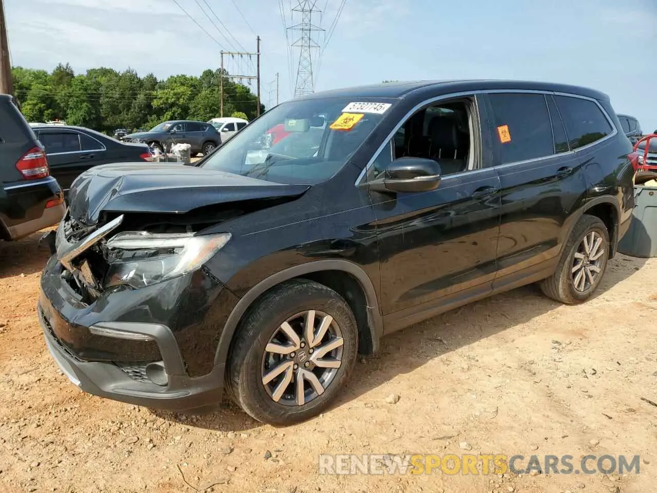 1 Photograph of a damaged car 5FNYF5H50KB019103 HONDA PILOT 2019