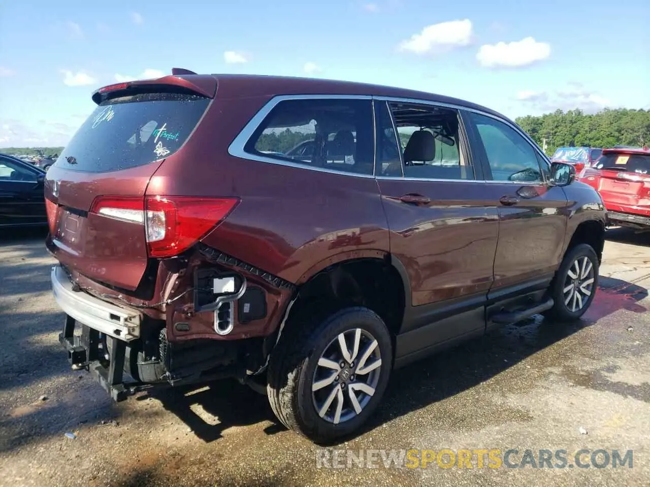 3 Photograph of a damaged car 5FNYF5H53KB024442 HONDA PILOT 2019