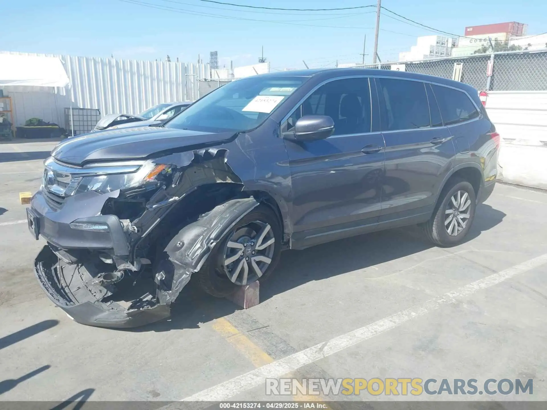 2 Photograph of a damaged car 5FNYF5H5XKB025457 HONDA PILOT 2019