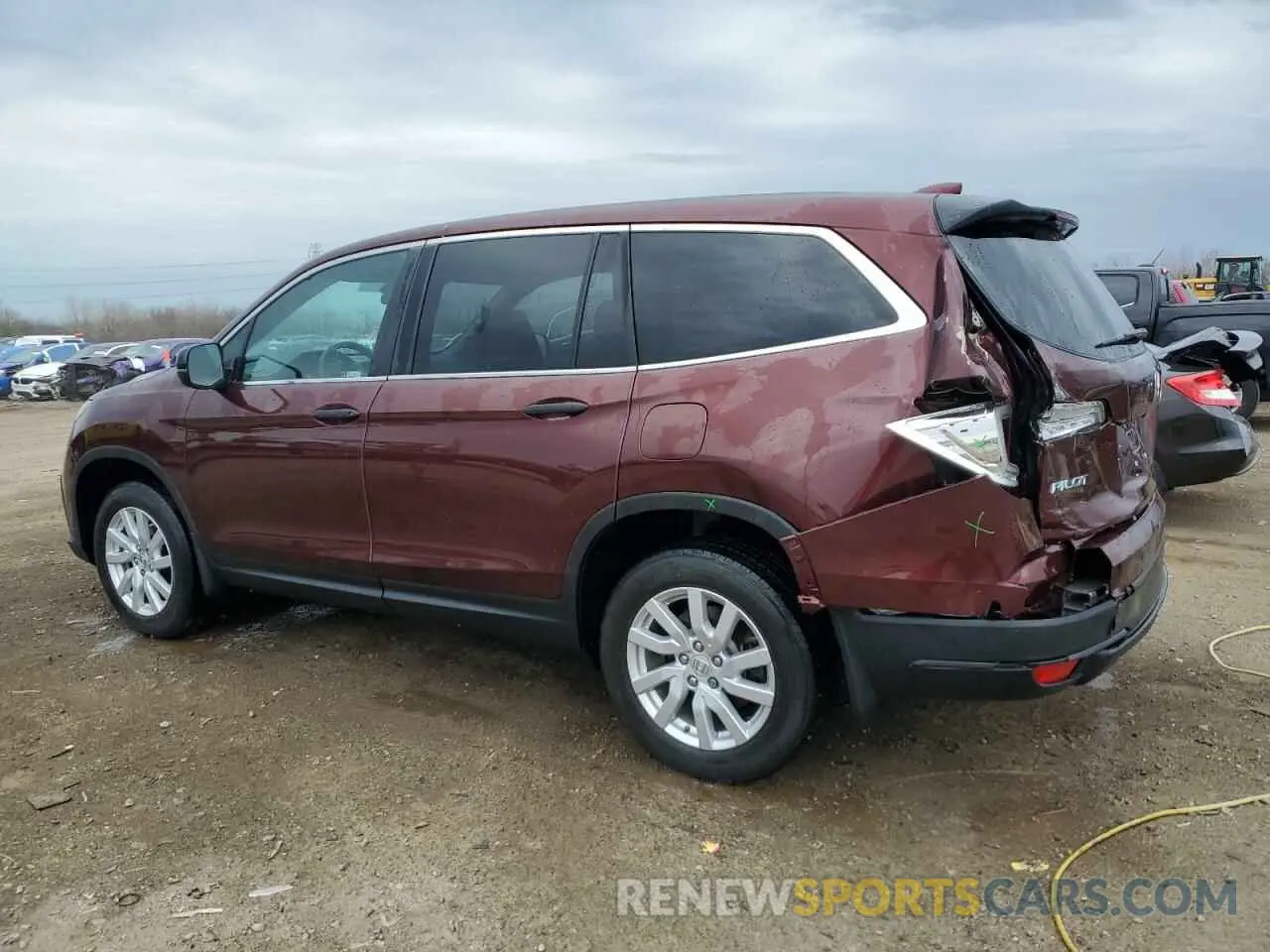 2 Photograph of a damaged car 5FNYF6H12KB075823 HONDA PILOT 2019