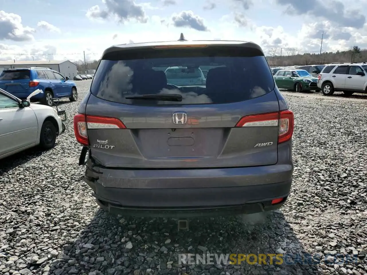 6 Photograph of a damaged car 5FNYF6H17KB070729 HONDA PILOT 2019