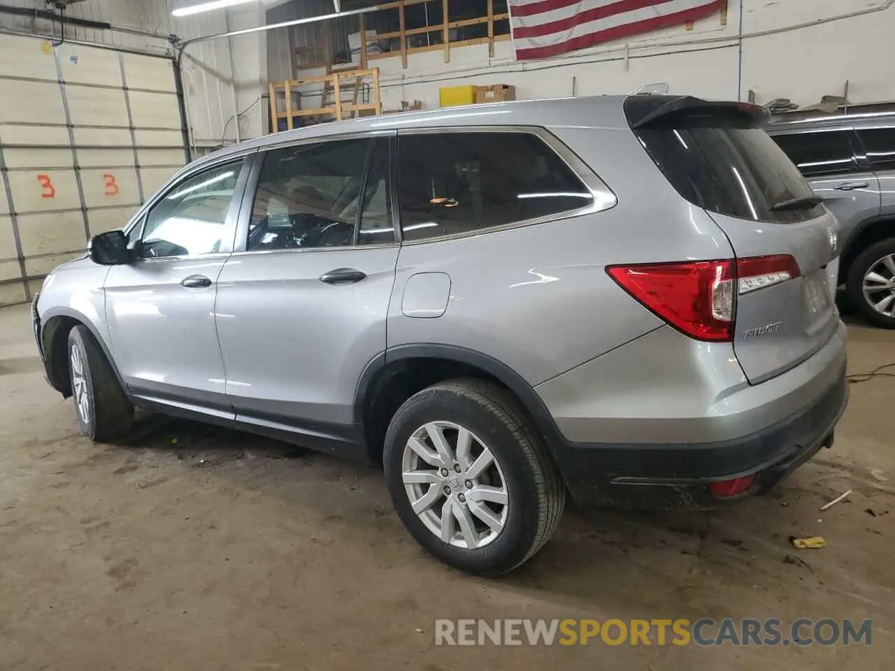 2 Photograph of a damaged car 5FNYF6H18KB026562 HONDA PILOT 2019