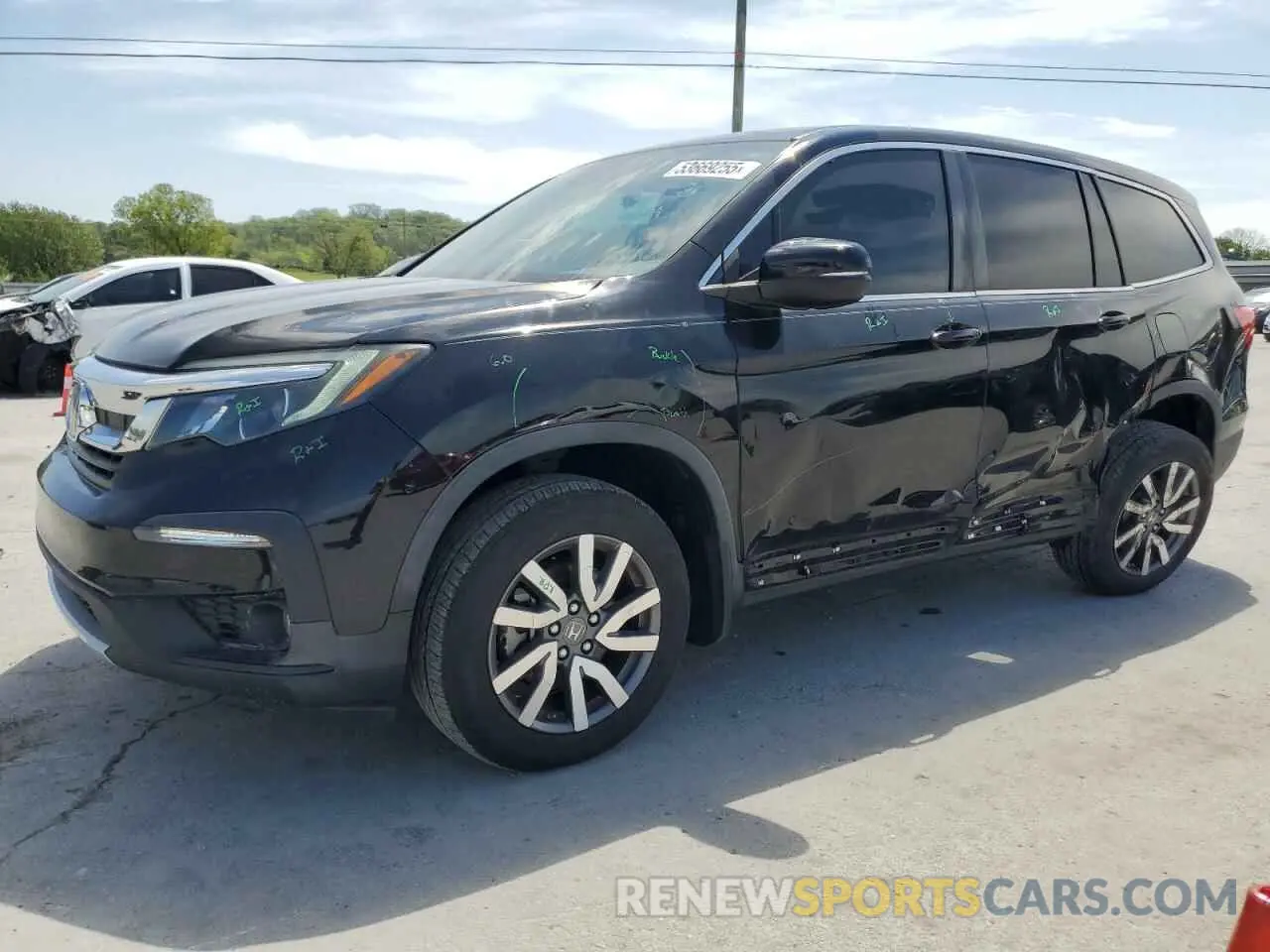 1 Photograph of a damaged car 5FNYF6H32KB048493 HONDA PILOT 2019