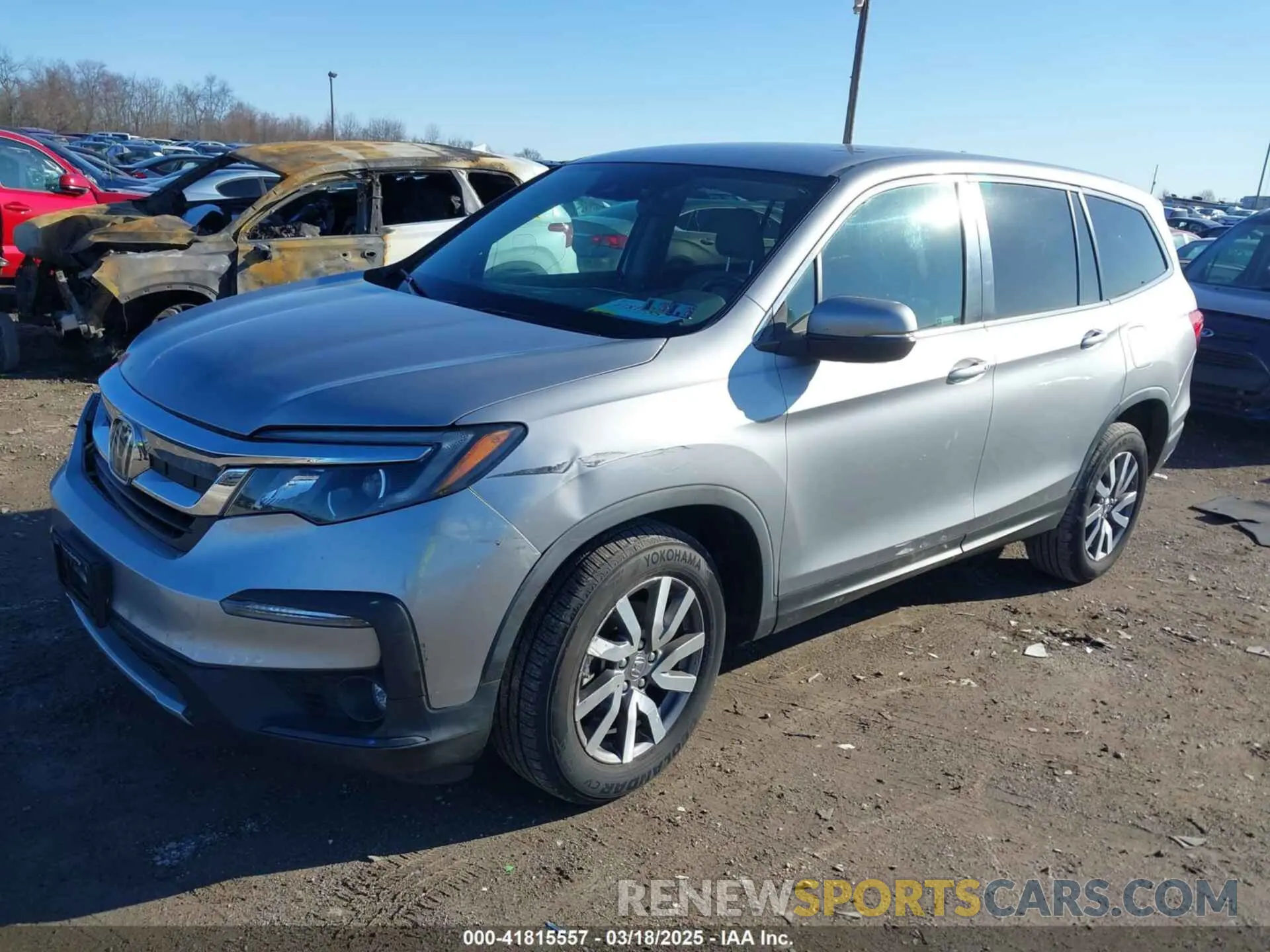 2 Photograph of a damaged car 5FNYF6H37KB100751 HONDA PILOT 2019