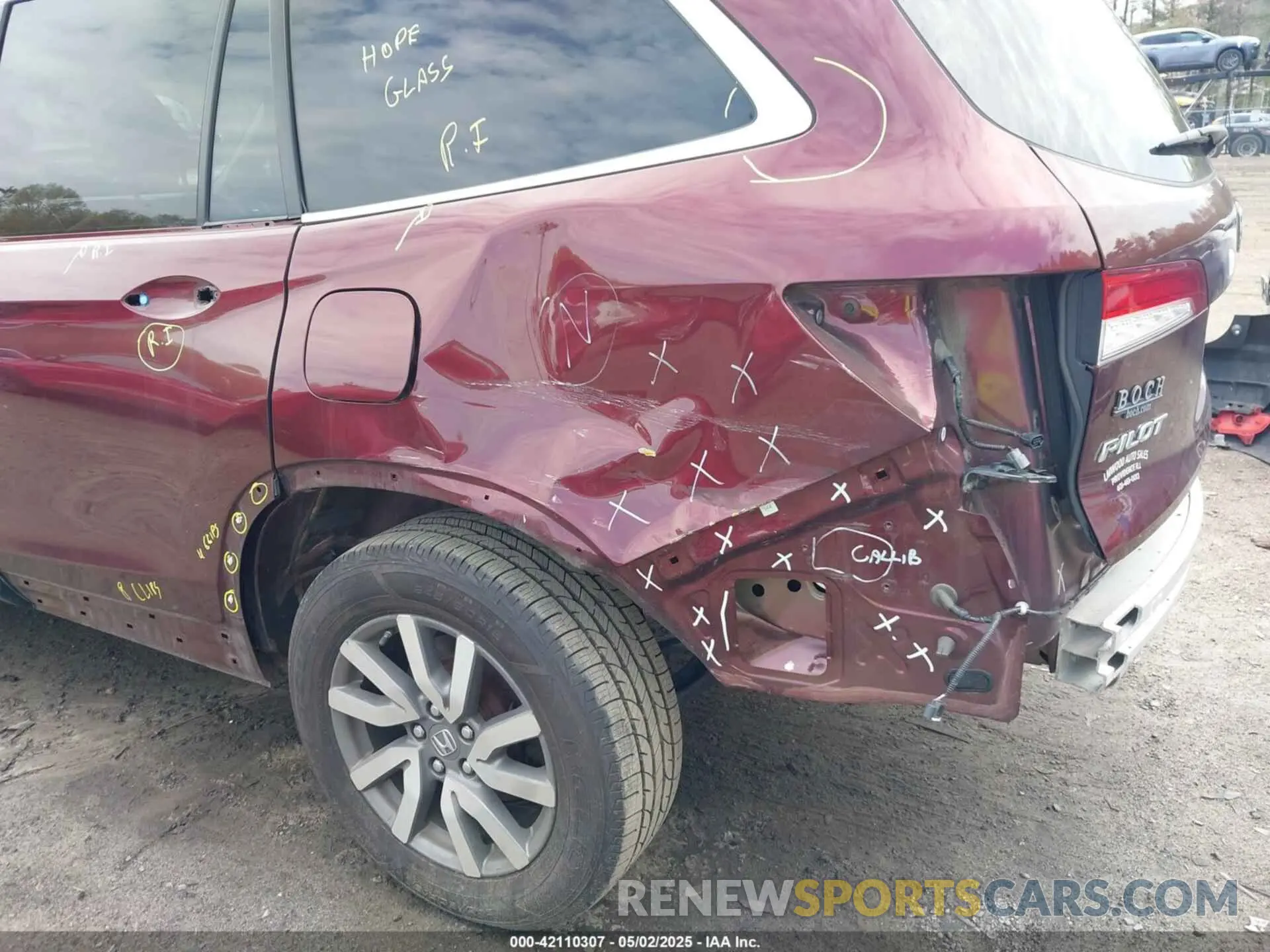 6 Photograph of a damaged car 5FNYF6H44KB051517 HONDA PILOT 2019