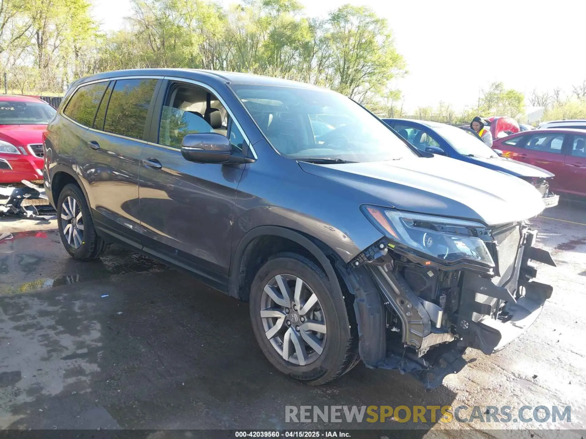 1 Photograph of a damaged car 5FNYF6H54KB038176 HONDA PILOT 2019