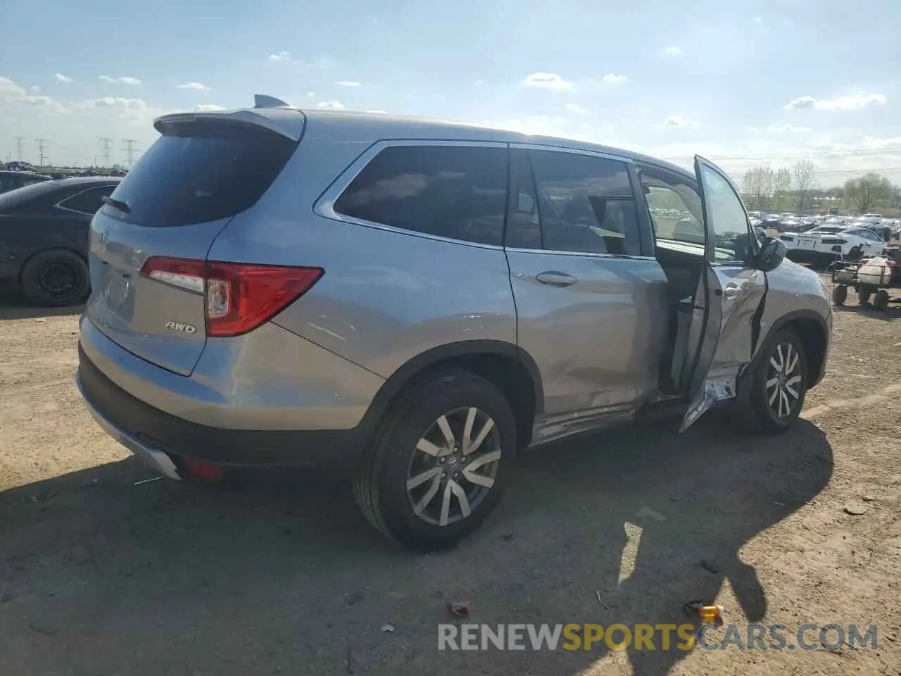 3 Photograph of a damaged car 5FNYF6H56KB097889 HONDA PILOT 2019