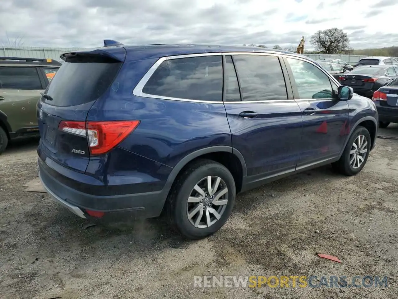 3 Photograph of a damaged car 5FNYF6H5XKB044662 HONDA PILOT 2019
