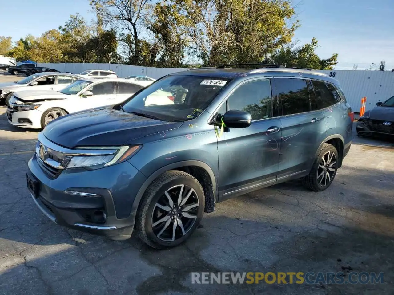 1 Photograph of a damaged car 5FNYF6H62KB005413 HONDA PILOT 2019