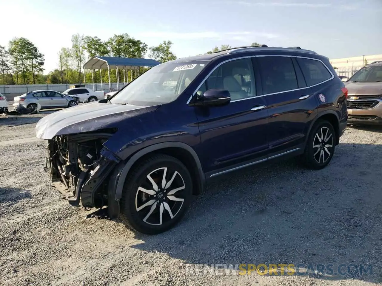 1 Photograph of a damaged car 5FNYF6H90KB000303 HONDA PILOT 2019