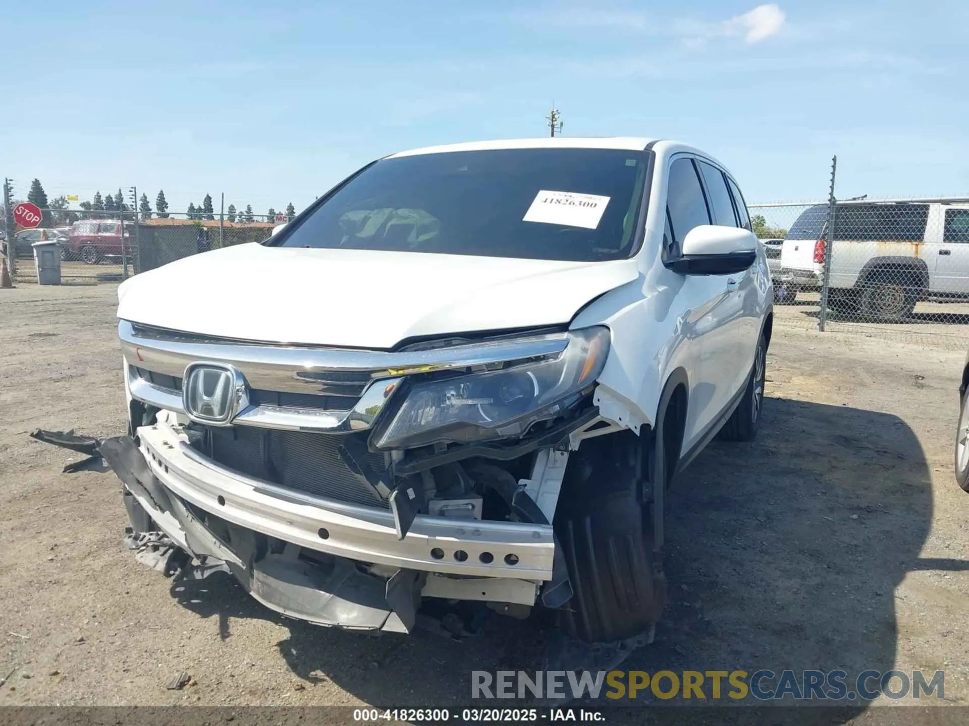 2 Photograph of a damaged car 5FNYF5H59LB027265 HONDA PILOT 2020