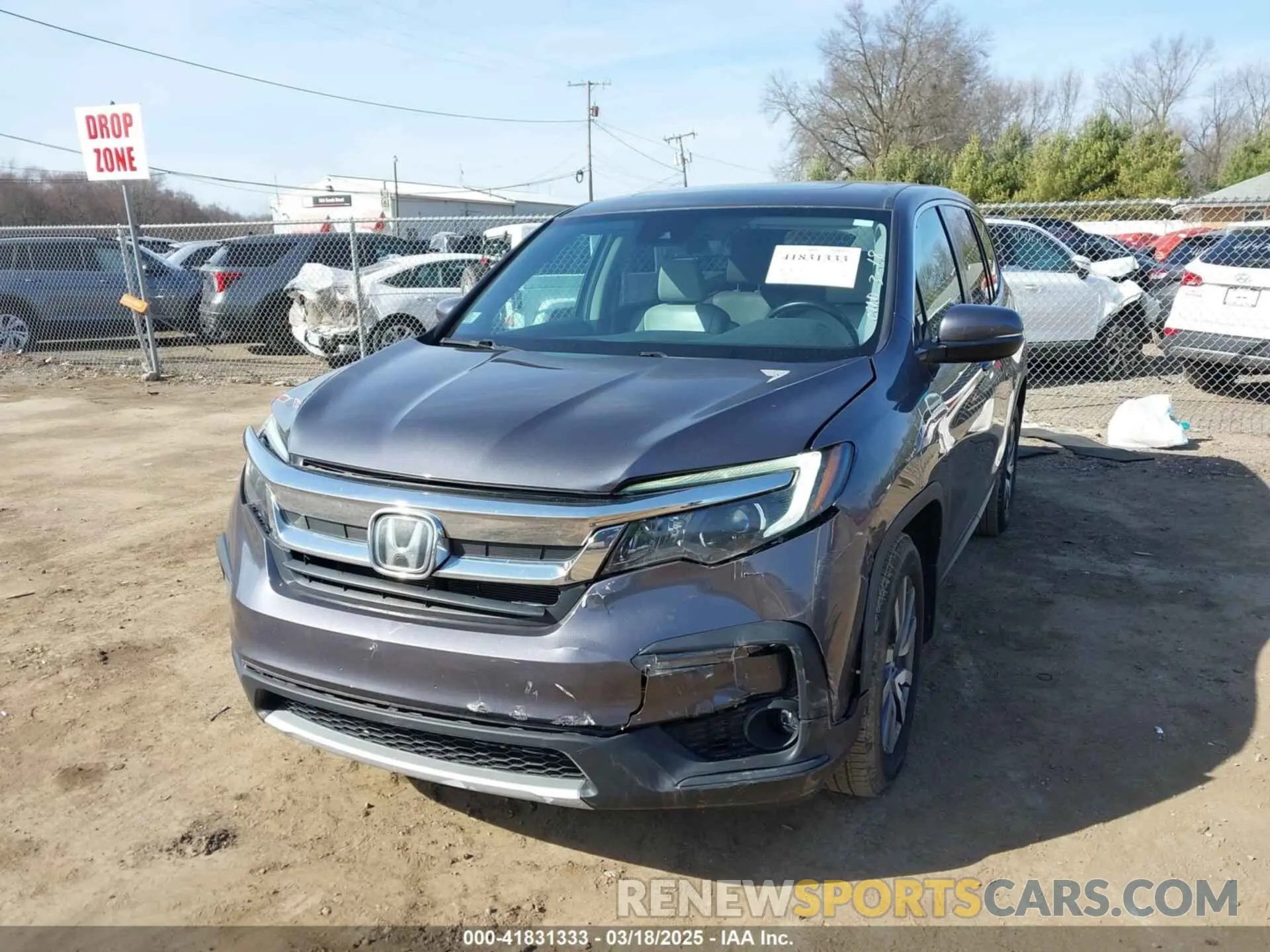 2 Photograph of a damaged car 5FNYF6H52LB039456 HONDA PILOT 2020