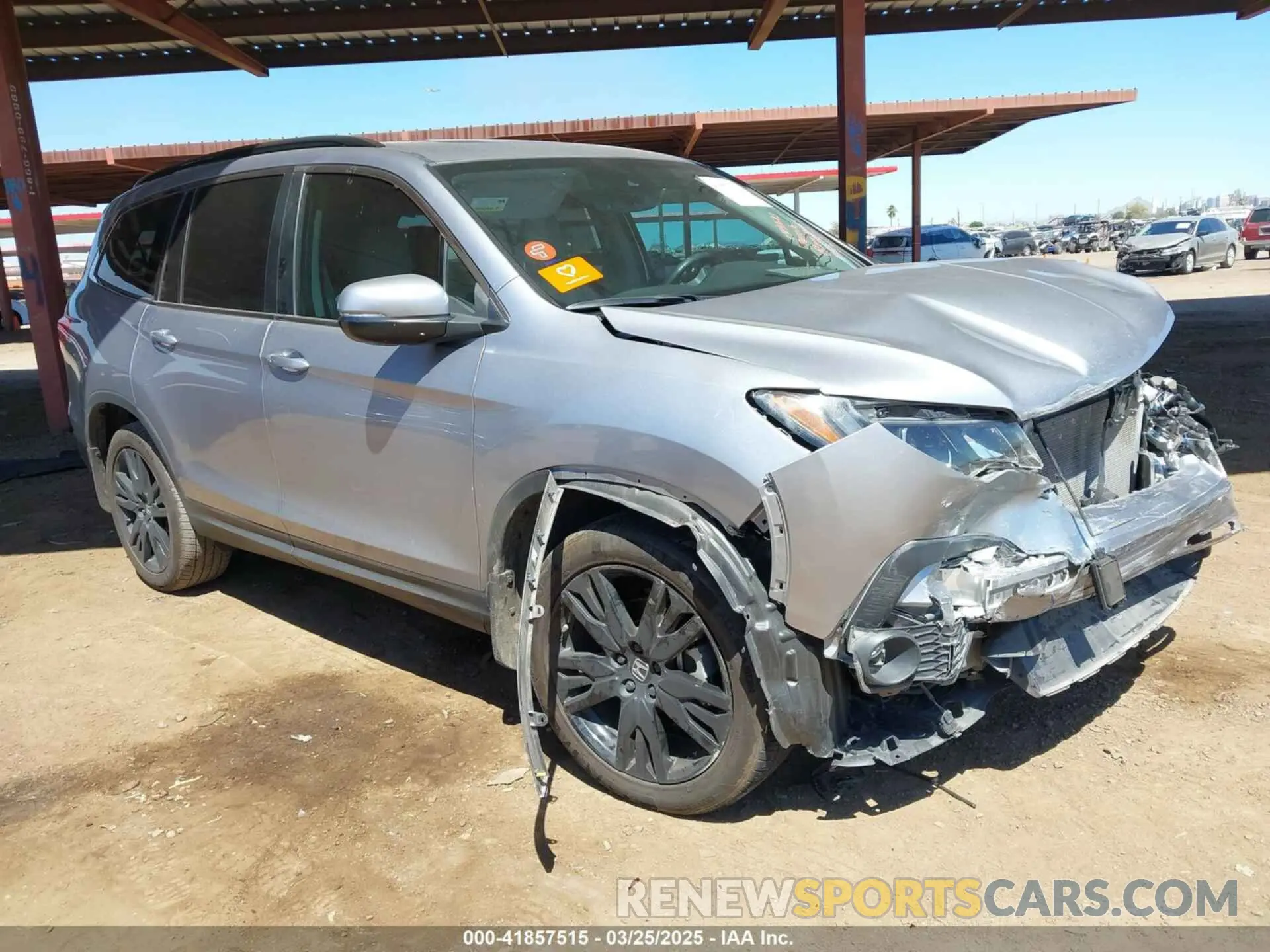 1 Photograph of a damaged car 5FNYF5H21MB025405 HONDA PILOT 2021