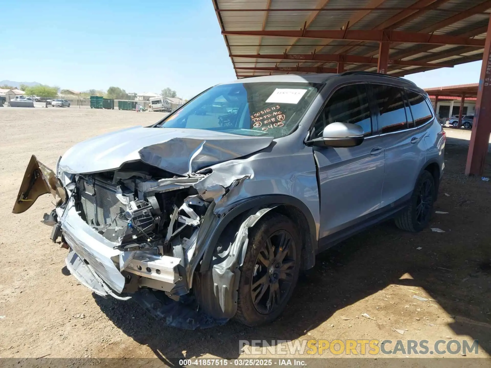2 Photograph of a damaged car 5FNYF5H21MB025405 HONDA PILOT 2021