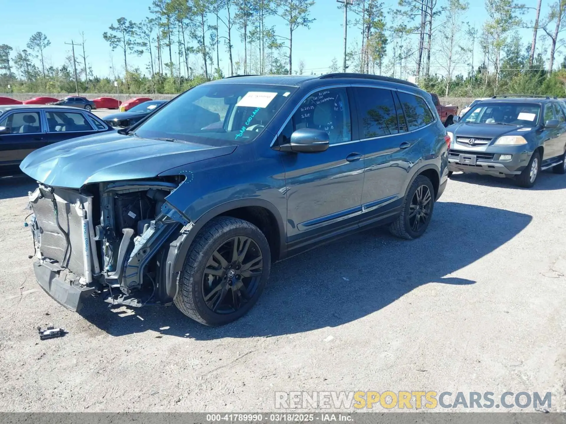 2 Photograph of a damaged car 5FNYF5H27MB041981 HONDA PILOT 2021