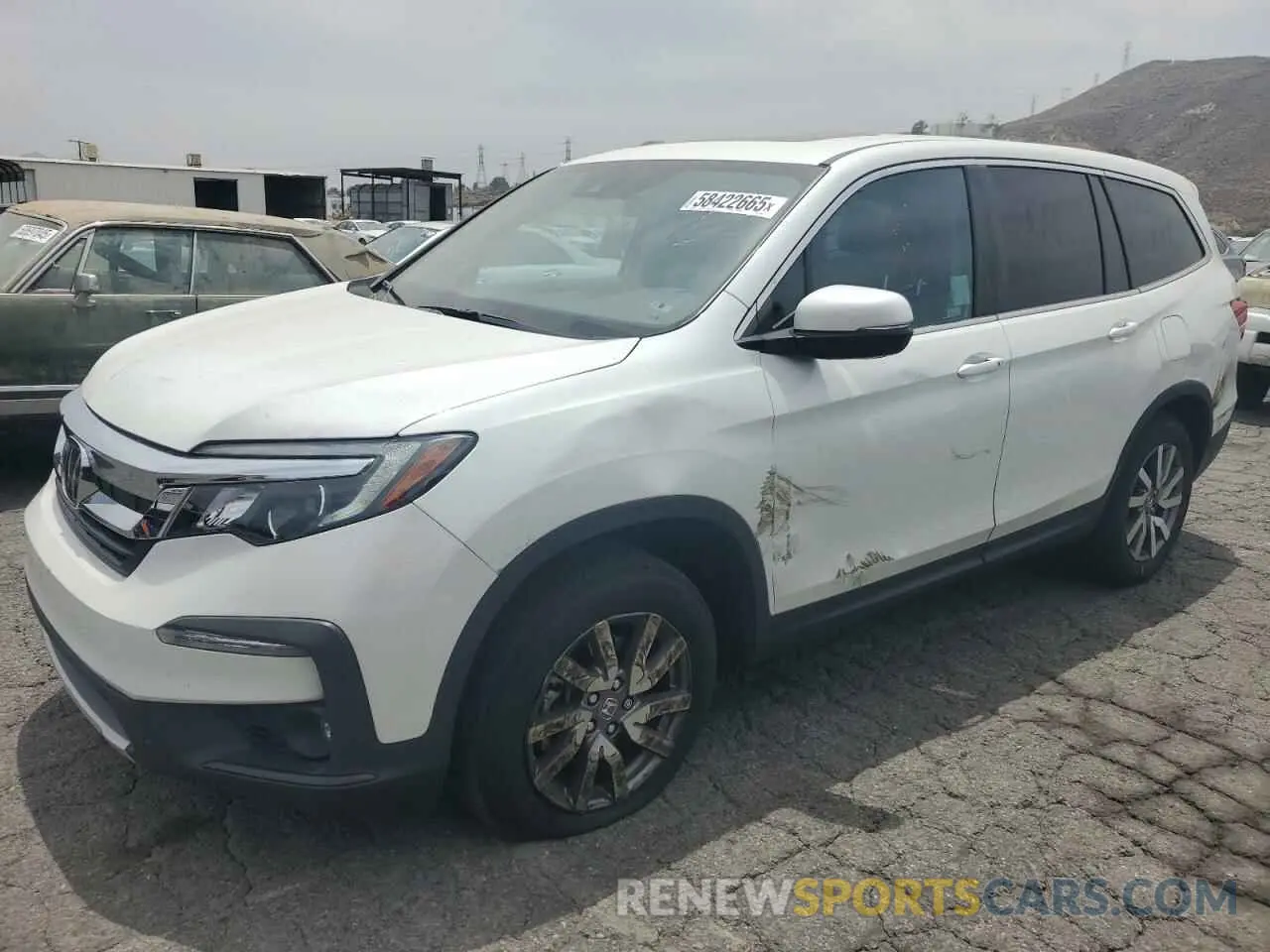 1 Photograph of a damaged car 5FNYF5H51MB006072 HONDA PILOT 2021