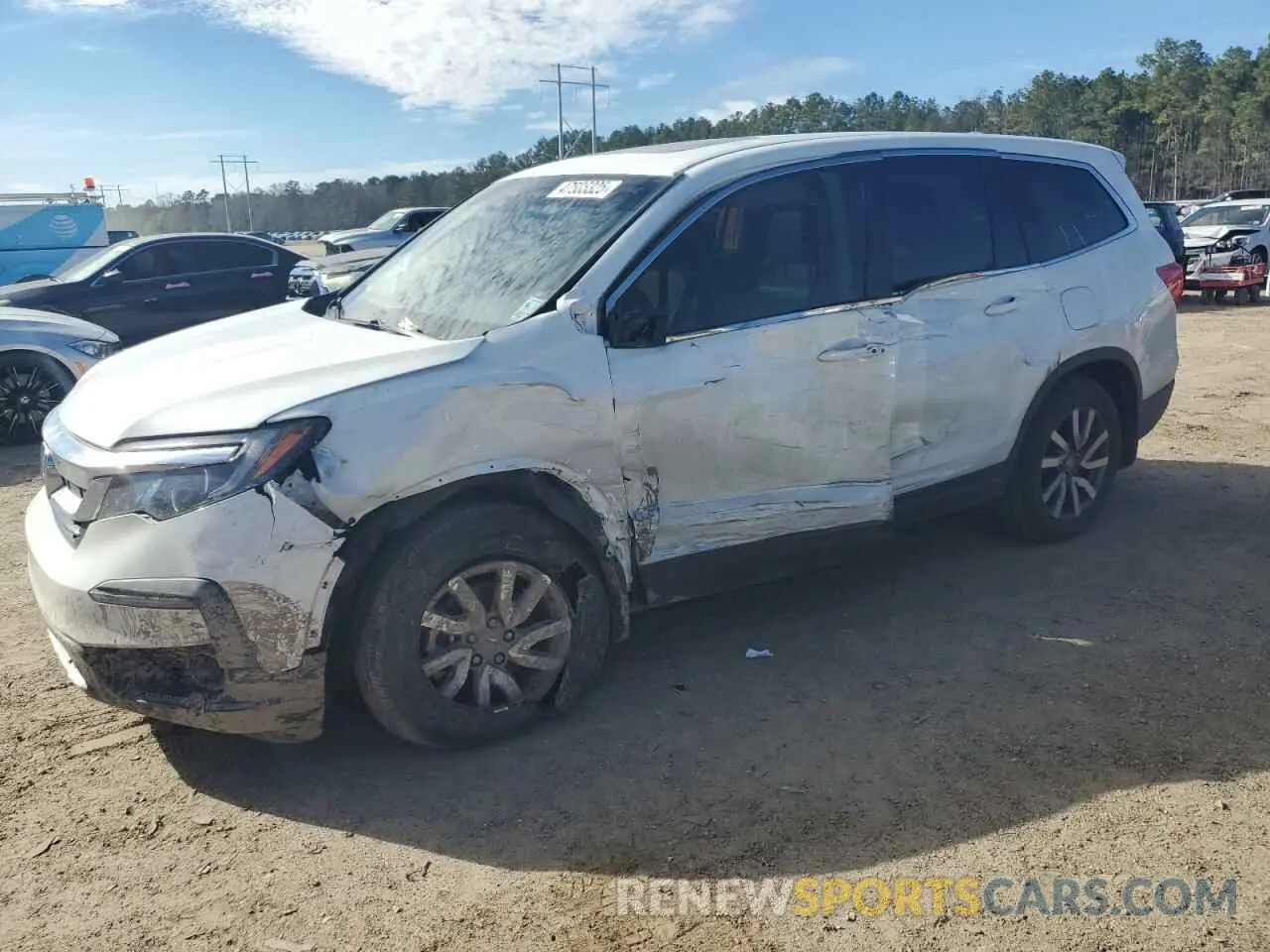 1 Photograph of a damaged car 5FNYF5H53MB037341 HONDA PILOT 2021