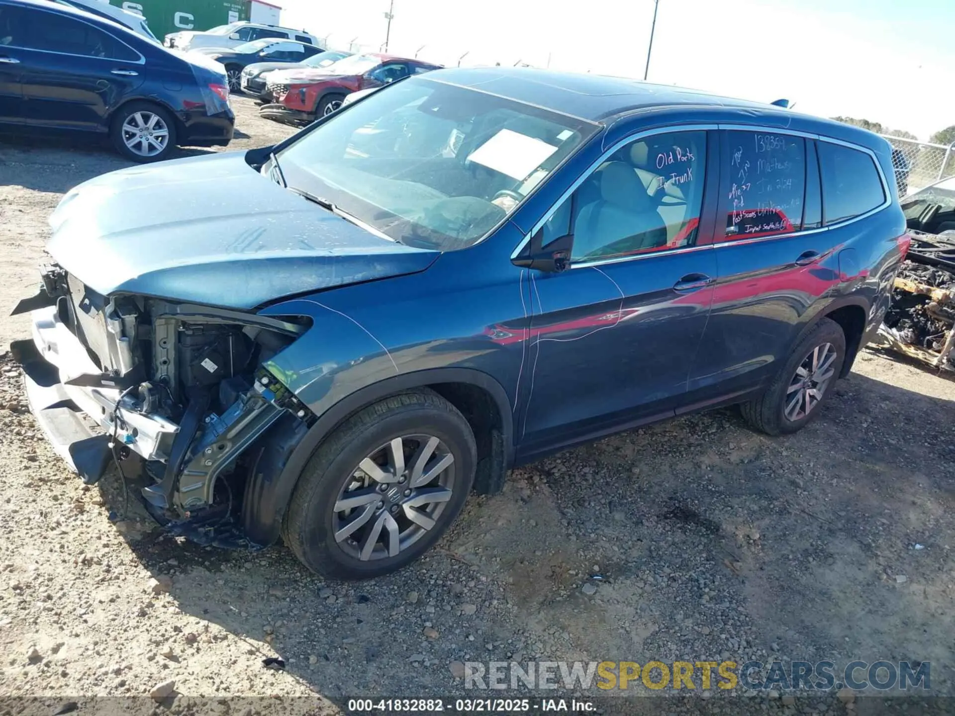 2 Photograph of a damaged car 5FNYF5H55MB031914 HONDA PILOT 2021