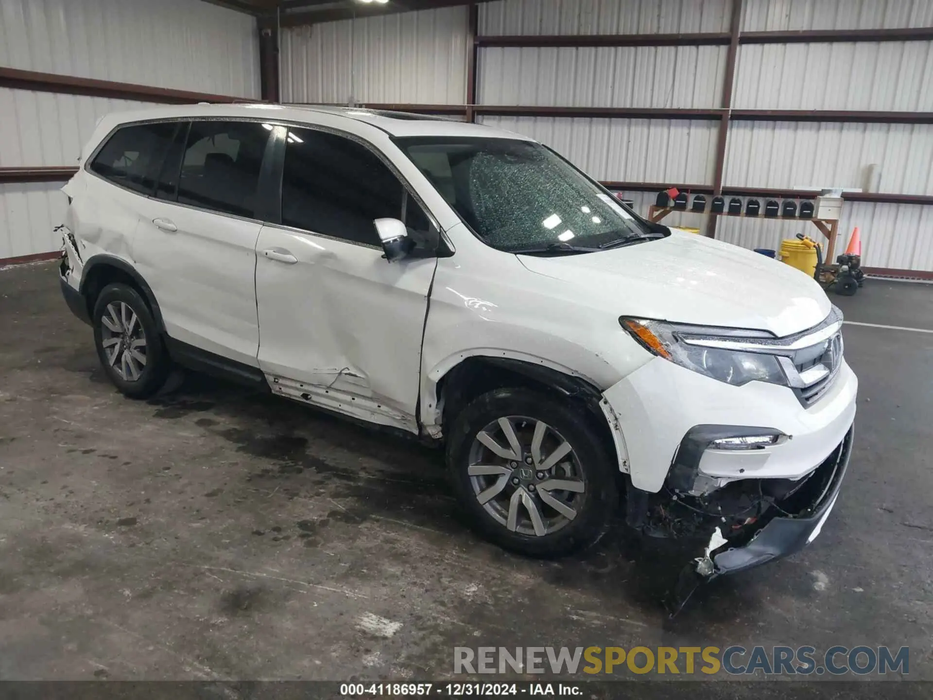 1 Photograph of a damaged car 5FNYF5H57MB022843 HONDA PILOT 2021