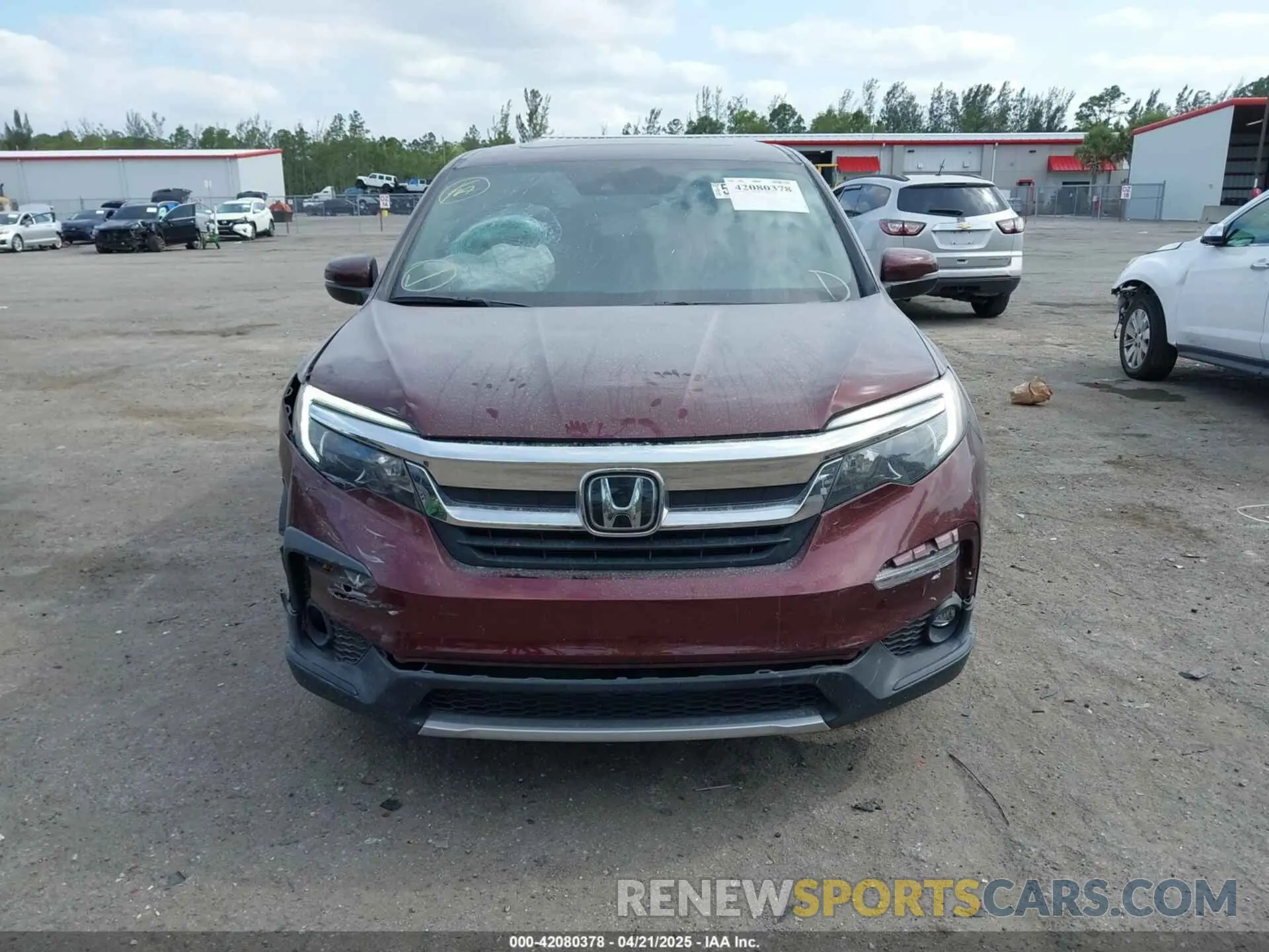 12 Photograph of a damaged car 5FNYF5H59MB025937 HONDA PILOT 2021