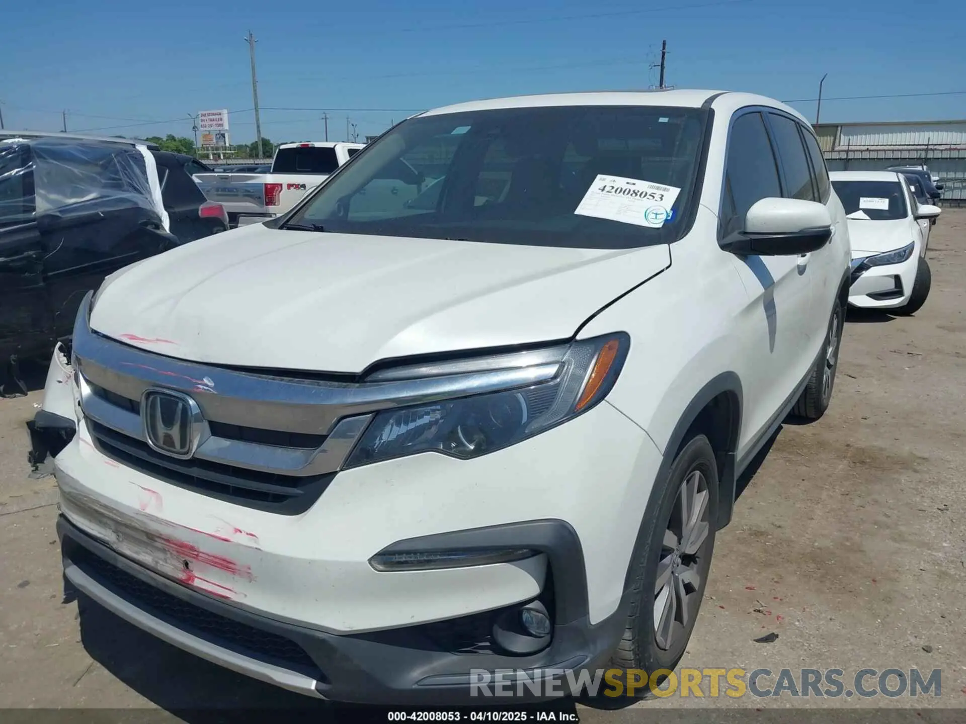 2 Photograph of a damaged car 5FNYF5H59MB040132 HONDA PILOT 2021