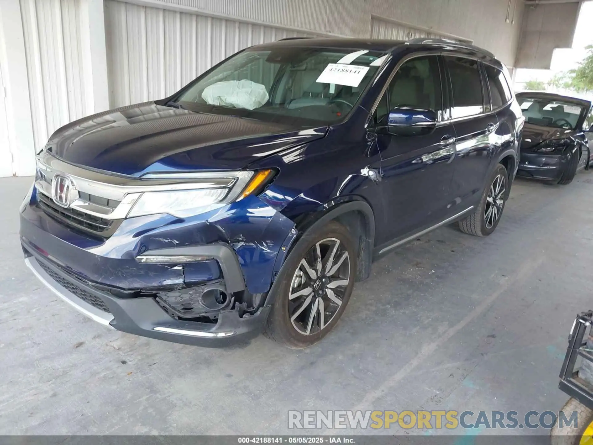 2 Photograph of a damaged car 5FNYF5H93MB002463 HONDA PILOT 2021