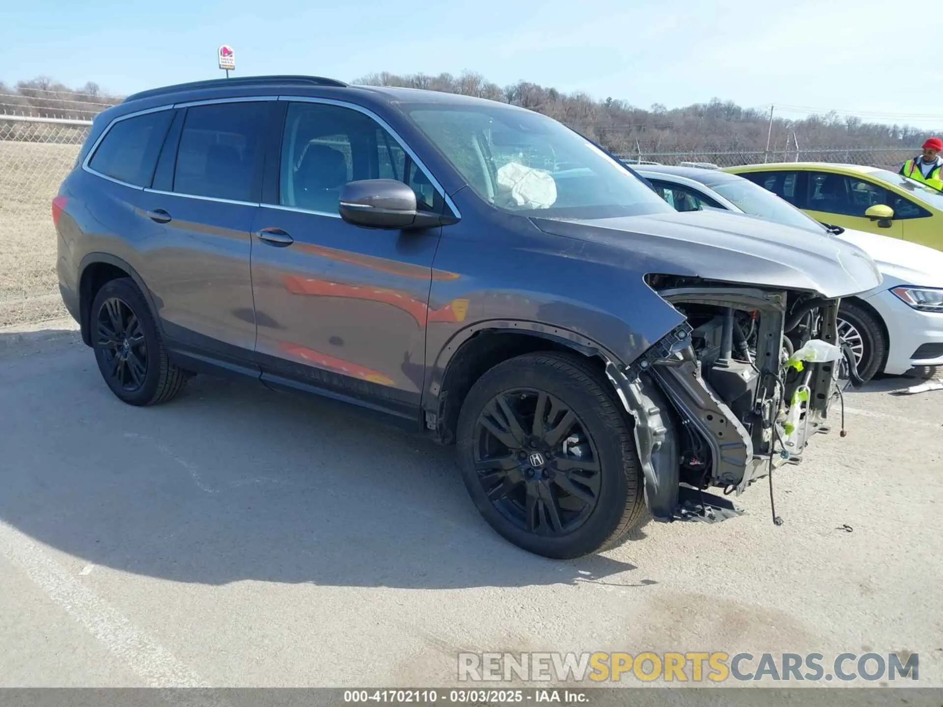 1 Photograph of a damaged car 5FNYF6H20MB055503 HONDA PILOT 2021