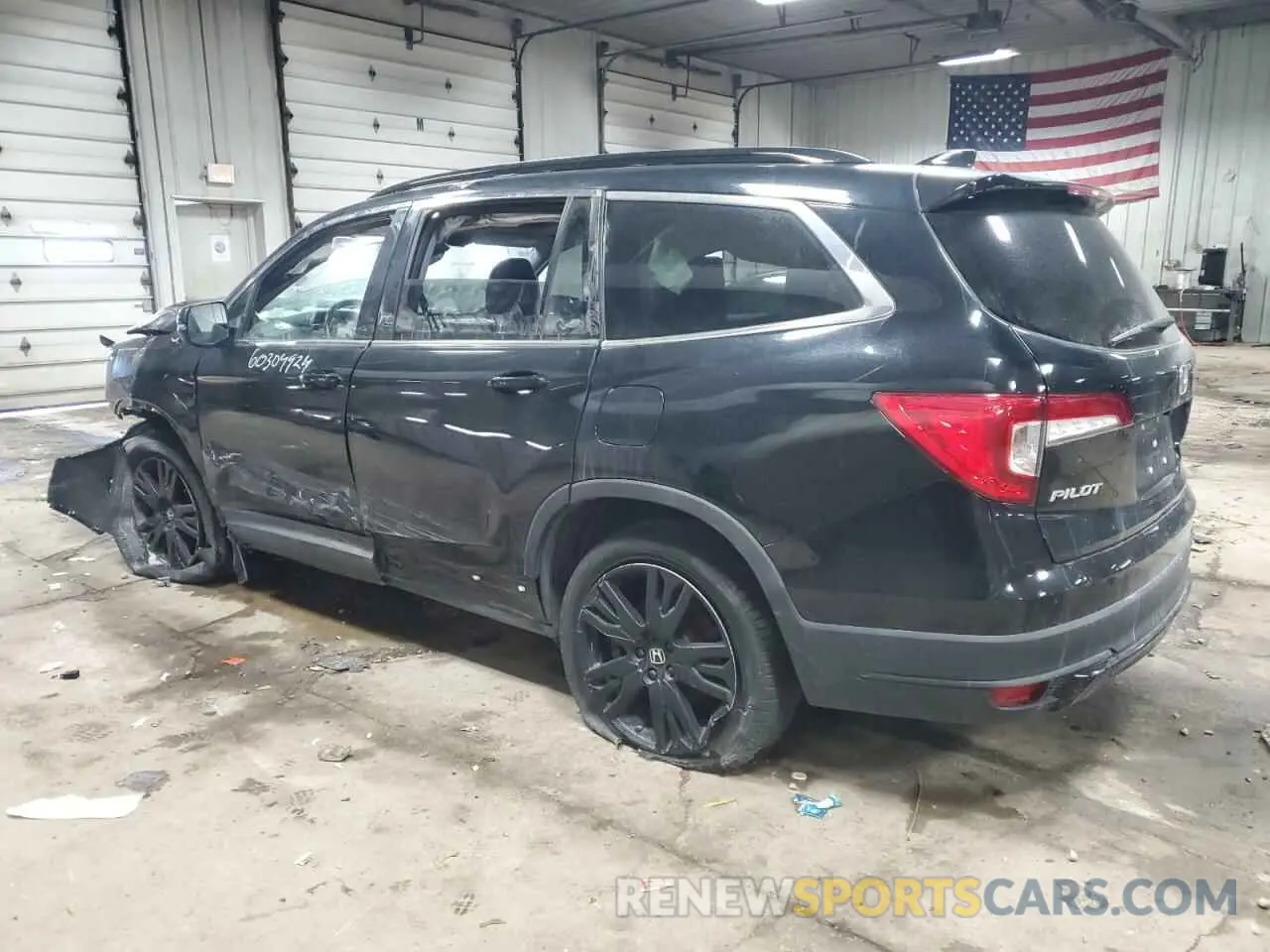 2 Photograph of a damaged car 5FNYF6H21MB098036 HONDA PILOT 2021