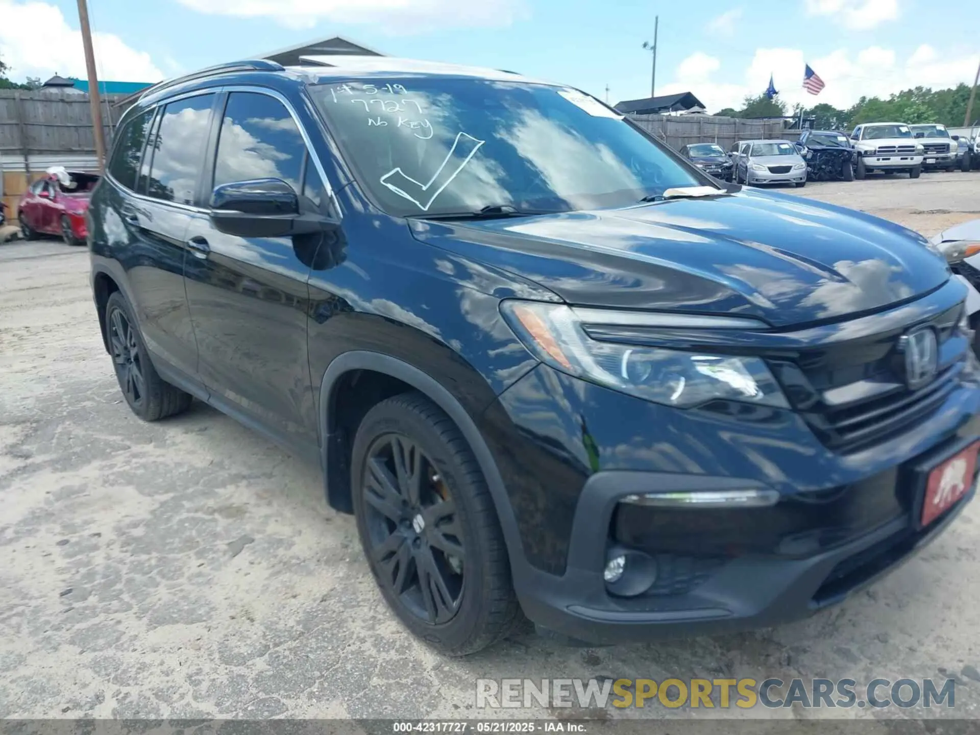 1 Photograph of a damaged car 5FNYF6H23MB024343 HONDA PILOT 2021