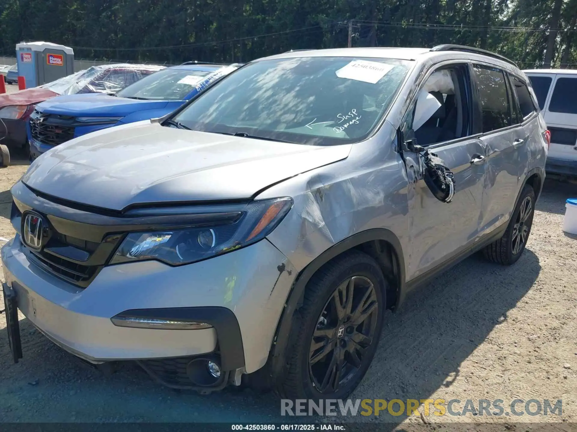 2 Photograph of a damaged car 5FNYF6H24MB019944 HONDA PILOT 2021