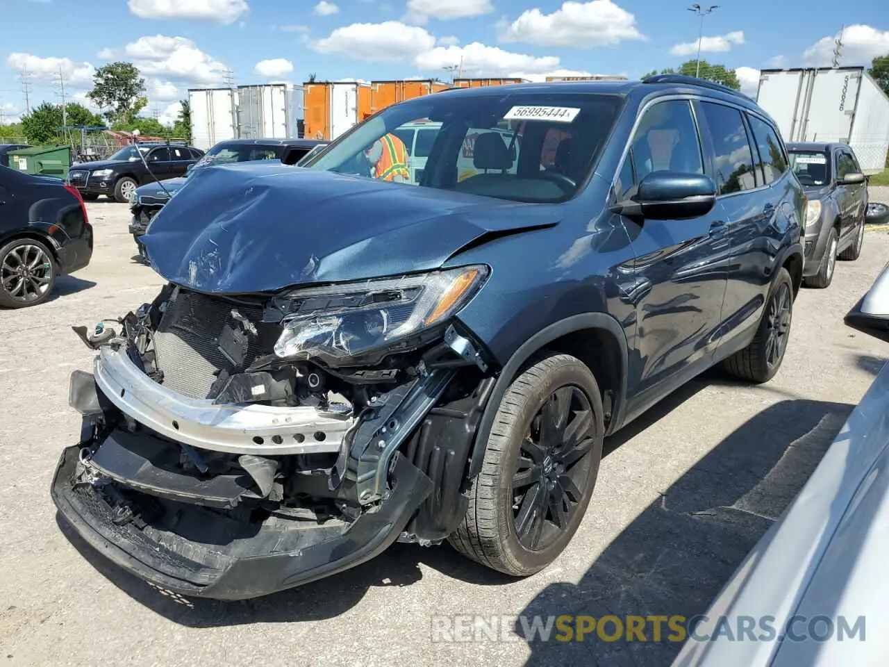 1 Photograph of a damaged car 5FNYF6H25MB010685 HONDA PILOT 2021