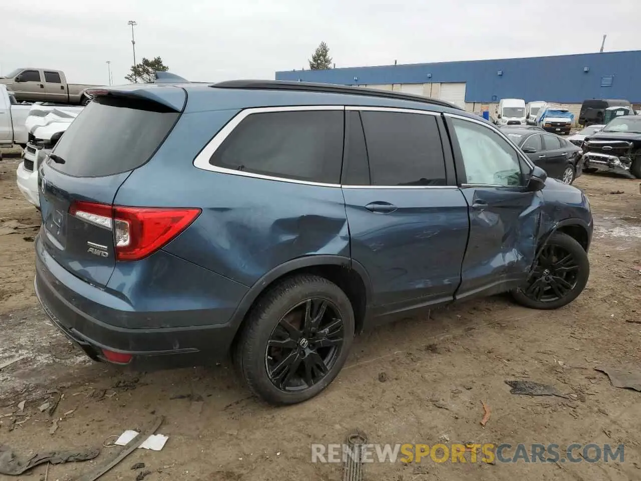 3 Photograph of a damaged car 5FNYF6H25MB083023 HONDA PILOT 2021