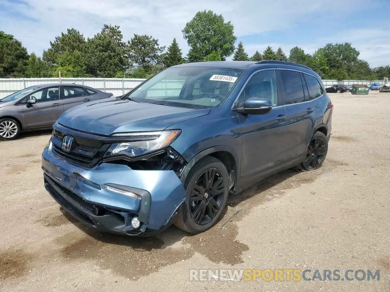 1 Photograph of a damaged car 5FNYF6H26MB014311 HONDA PILOT 2021