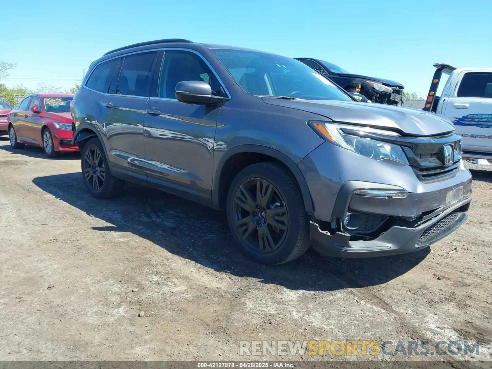 1 Photograph of a damaged car 5FNYF6H27MB043638 HONDA PILOT 2021