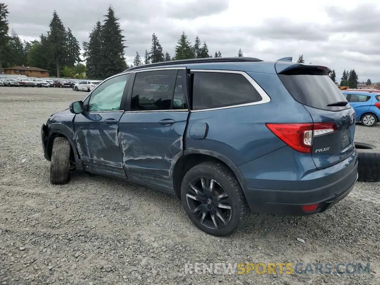 2 Photograph of a damaged car 5FNYF6H27MB095691 HONDA PILOT 2021