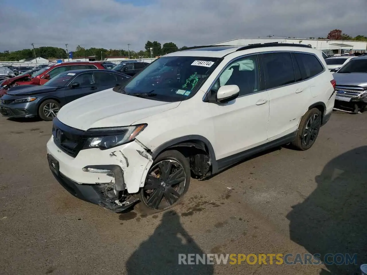 1 Photograph of a damaged car 5FNYF6H27MB102574 HONDA PILOT 2021