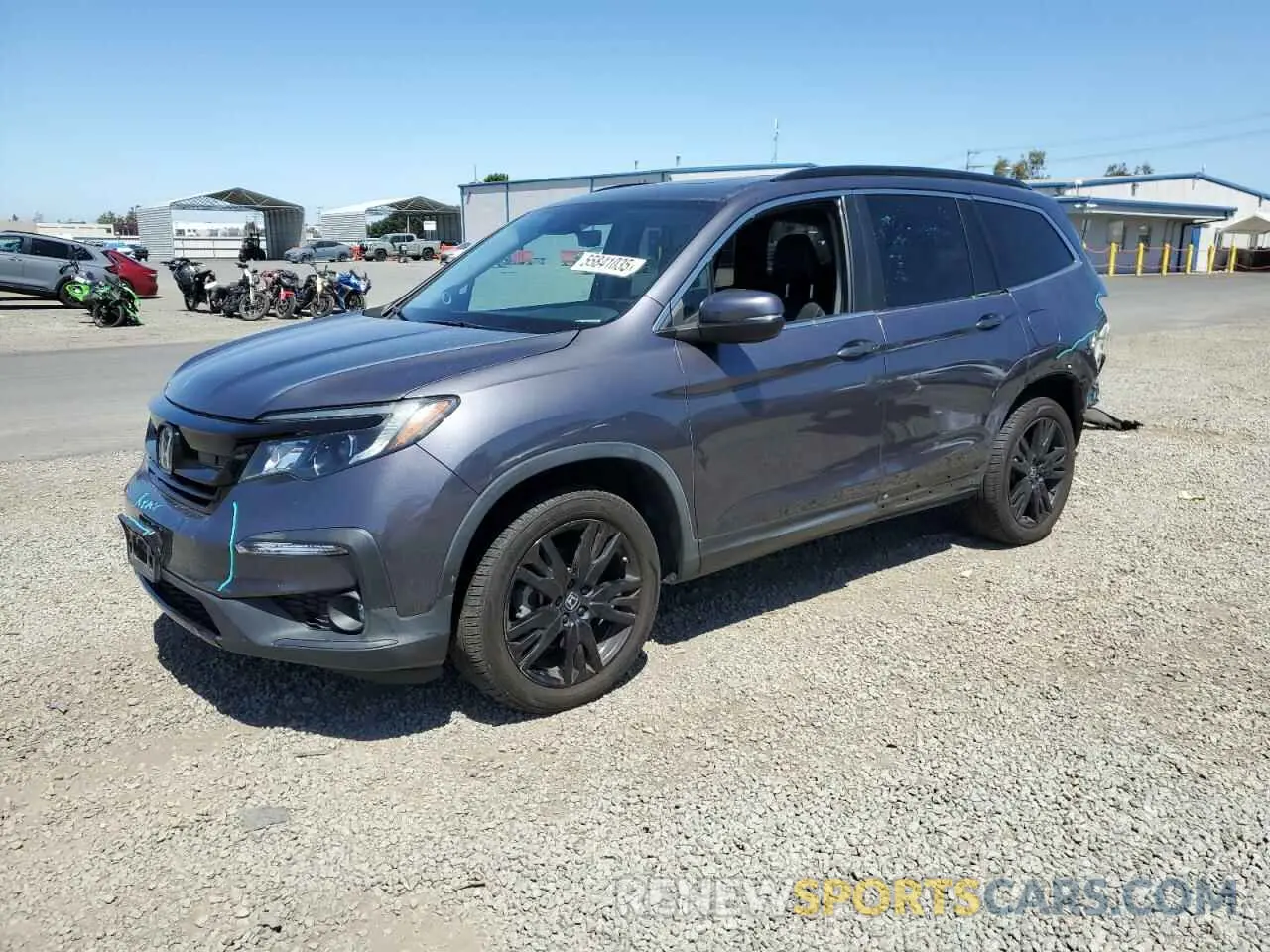 1 Photograph of a damaged car 5FNYF6H28MB023432 HONDA PILOT 2021