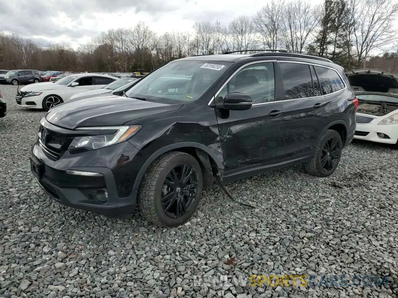 1 Photograph of a damaged car 5FNYF6H29MB023939 HONDA PILOT 2021
