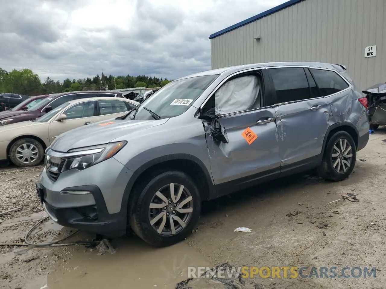 1 Photograph of a damaged car 5FNYF6H38MB018482 HONDA PILOT 2021