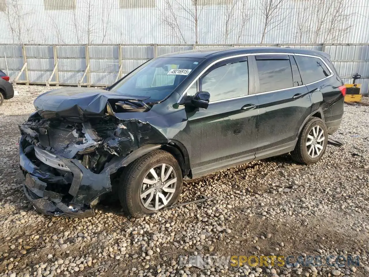 1 Photograph of a damaged car 5FNYF6H51MB011648 HONDA PILOT 2021