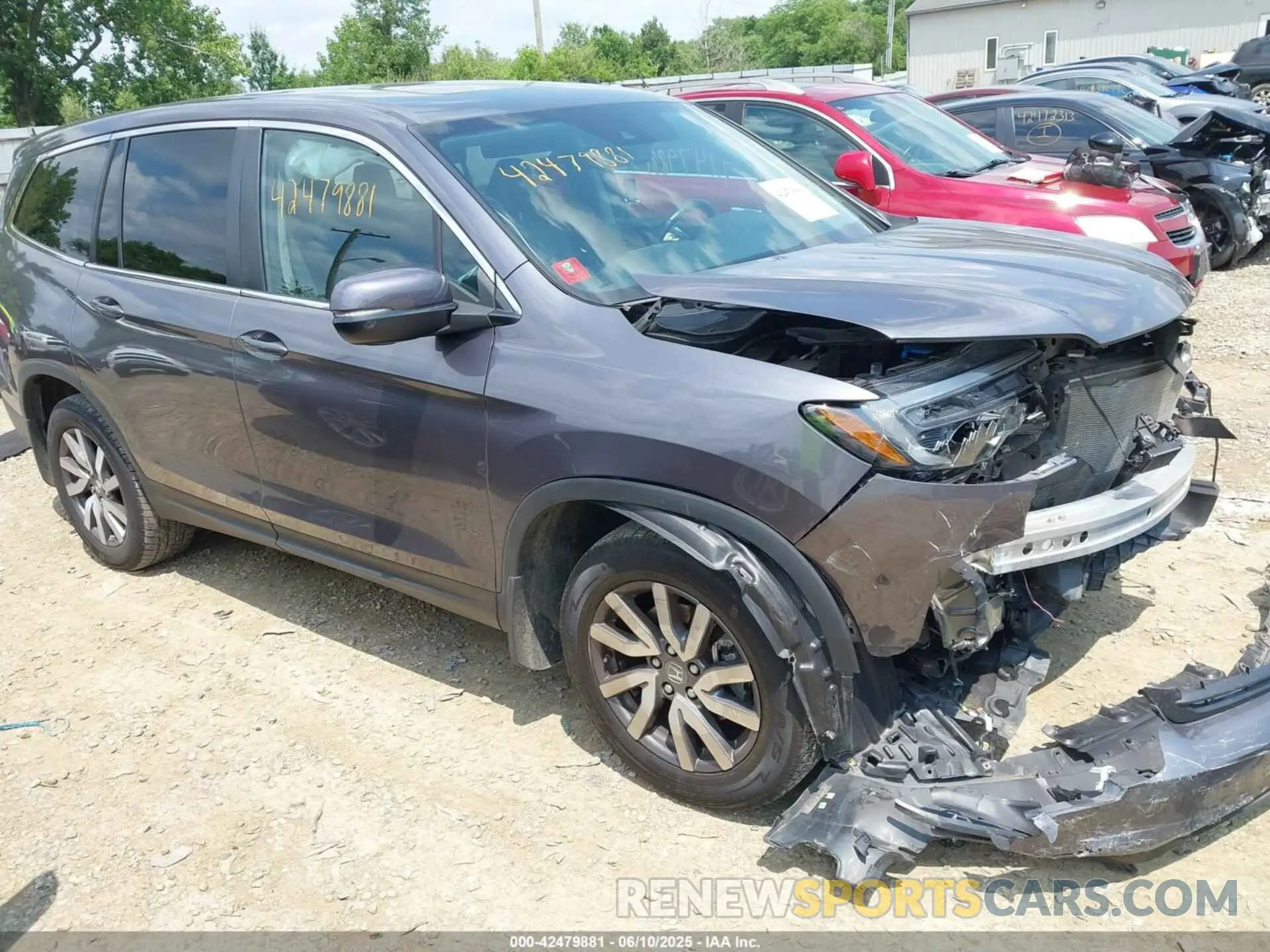 1 Photograph of a damaged car 5FNYF6H51MB077312 HONDA PILOT 2021