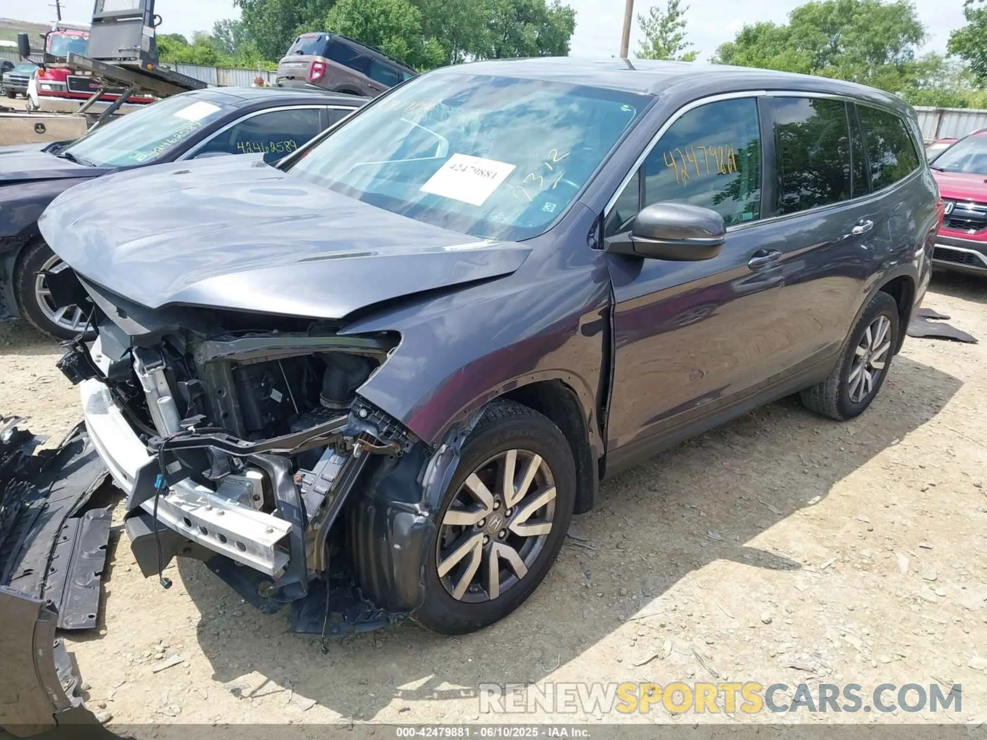 2 Photograph of a damaged car 5FNYF6H51MB077312 HONDA PILOT 2021