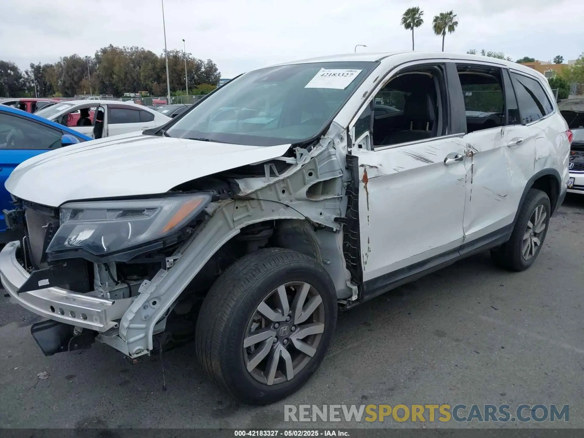2 Photograph of a damaged car 5FNYF6H52MB099822 HONDA PILOT 2021