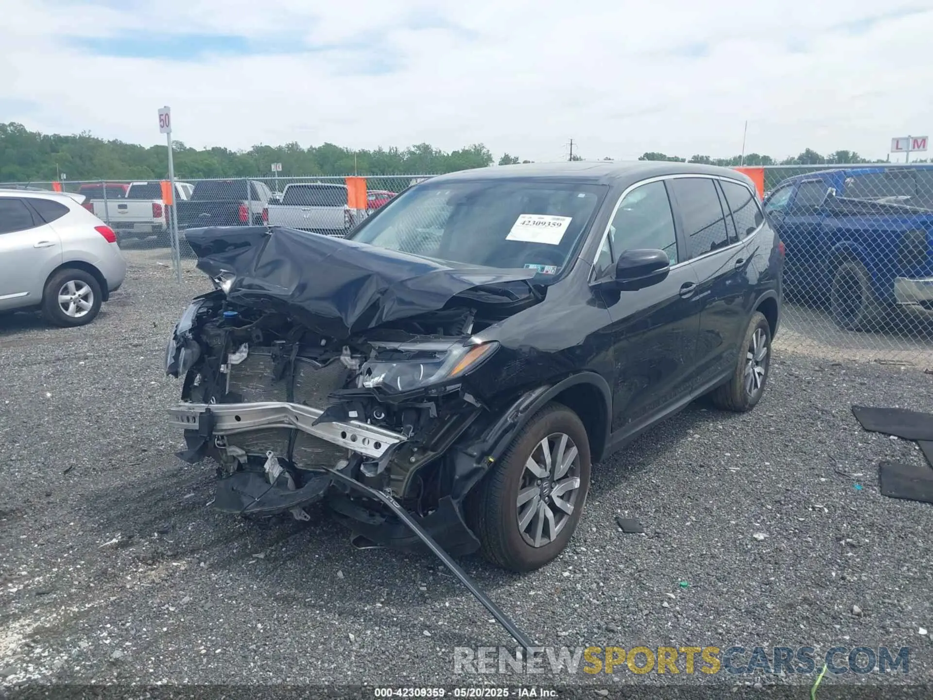 2 Photograph of a damaged car 5FNYF6H53MB097089 HONDA PILOT 2021
