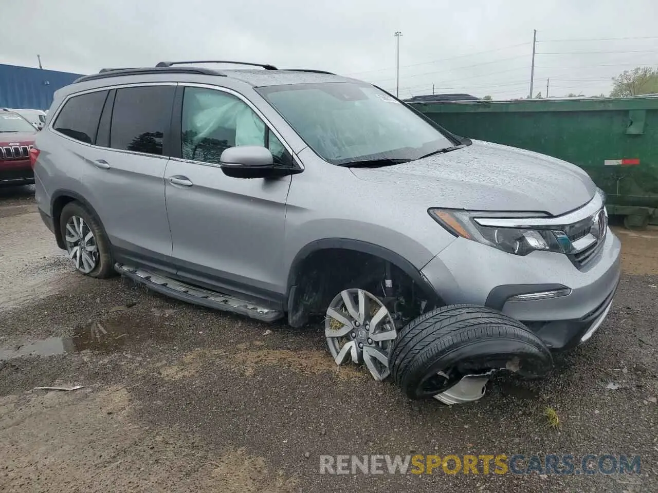 4 Photograph of a damaged car 5FNYF6H54MB100551 HONDA PILOT 2021