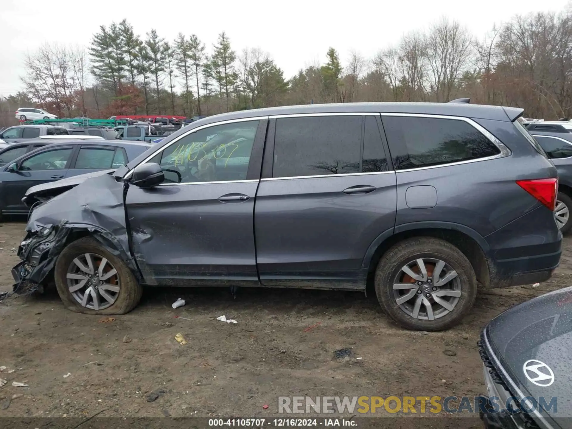 14 Photograph of a damaged car 5FNYF6H56MB038117 HONDA PILOT 2021