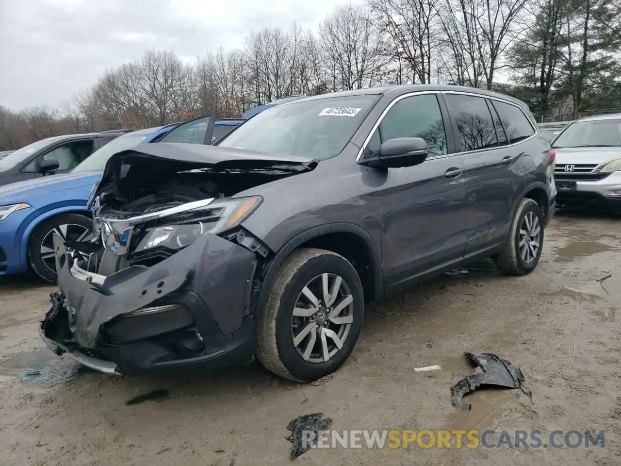 1 Photograph of a damaged car 5FNYF6H59MB087005 HONDA PILOT 2021